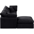  Manufacturer Color_Black -- Indulge 105" Black Velvet Upholstered 4 pc Modular Sectional IMAGE 5