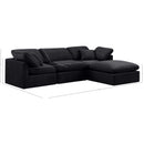  Manufacturer Color_Black -- Indulge 105" Black Velvet Upholstered 4 pc Modular Sectional IMAGE 8