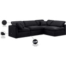 Meridian Indulge Black Velvet Modular Sectional IMAGE 10