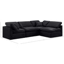 Meridian Indulge Black Velvet Modular Sectional IMAGE 9