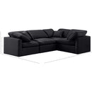  Manufacturer Color_Black -- Indulge 105" Black Velvet Upholstered 4 pc Modular Sectional IMAGE 9