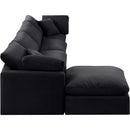  Manufacturer Color_Black -- Indulge 140" Black Velvet Upholstered 5 pc Modular Sectional IMAGE 5