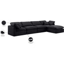 Meridian Indulge Black Velvet Modular Sectional IMAGE 9
