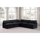 Meridian Indulge Black Velvet Modular Sectional IMAGE 2