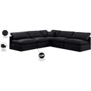 Meridian Indulge Black Velvet Modular Sectional IMAGE 9