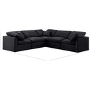  Manufacturer Color_Black -- Indulge 105" Black Velvet Upholstered 5 pc Modular Sectional IMAGE 9