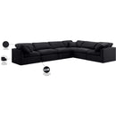Meridian Indulge Black Velvet Modular Sectional IMAGE 10