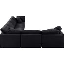  Manufacturer Color_Black -- Indulge 140" Black Velvet Upholstered 6 pc Modular Sectional IMAGE 5