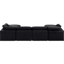 Meridian Indulge Black Velvet Modular Sectional IMAGE 3