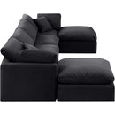 Meridian Indulge Black Velvet Modular Sectional IMAGE 5