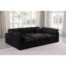 Manufacturer Color_Black -- Indulge 105" Black Velvet Upholstered 6 pc Modular Sectional IMAGE 2