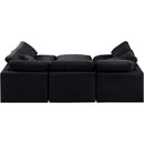  Manufacturer Color_Black -- Indulge 105" Black Velvet Upholstered 6 pc Modular Sectional IMAGE 3