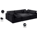 Meridian Indulge Black Velvet Modular Sectional IMAGE 9