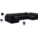 Meridian Indulge Black Velvet Modular Sectional IMAGE 10