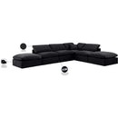 Meridian Indulge Black Velvet Modular Sectional IMAGE 3