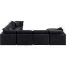  Manufacturer Color_Black -- Indulge 140" Black Velvet Upholstered 7 pc Modular Sectional IMAGE 3