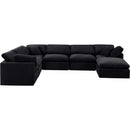 Meridian Indulge Black Velvet Modular Sectional IMAGE 4