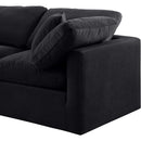  Manufacturer Color_Black -- Indulge 140" Black Velvet Upholstered 8 pc Modular Sectional IMAGE 6