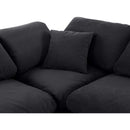  Manufacturer Color_Black -- Indulge 140" Black Velvet Upholstered 8 pc Modular Sectional IMAGE 7