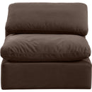  Manufacturer Color_Brown -- Indulge Brown Velvet Upholstered Modular Armless Chair IMAGE 4