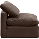  Manufacturer Color_Brown -- Indulge Brown Velvet Upholstered Modular Armless Chair IMAGE 5