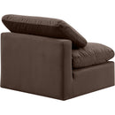  Manufacturer Color_Brown -- Indulge Brown Velvet Upholstered Modular Armless Chair IMAGE 6