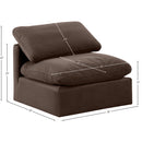  Manufacturer Color_Brown -- Indulge Brown Velvet Upholstered Modular Armless Chair IMAGE 8
