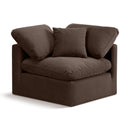  Manufacturer Color_Brown -- Indulge Brown Velvet Upholstered Modular Corner Chair IMAGE 1