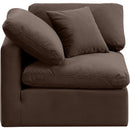  Manufacturer Color_Brown -- Indulge Brown Velvet Upholstered Modular Corner Chair IMAGE 4