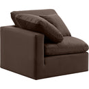  Manufacturer Color_Brown -- Indulge Brown Velvet Upholstered Modular Corner Chair IMAGE 6
