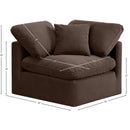  Manufacturer Color_Brown -- Indulge Brown Velvet Upholstered Modular Corner Chair IMAGE 8
