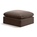  Manufacturer Color_Brown -- Indulge Brown Velvet Upholstered Modular Ottoman IMAGE 1