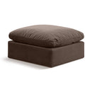 Meridian Indulge Brown Velvet Ottoman IMAGE 1