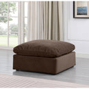  Manufacturer Color_Brown -- Indulge Brown Velvet Upholstered Modular Ottoman IMAGE 2