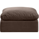 Manufacturer Color_Brown -- Indulge Brown Velvet Upholstered Modular Ottoman IMAGE 3