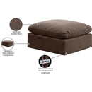  Manufacturer Color_Brown -- Indulge Brown Velvet Upholstered Modular Ottoman IMAGE 6