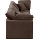  Manufacturer Color_Brown -- Indulge 105" Brown Velvet Upholstered 3 pc Modular Sofa IMAGE 5