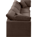  Manufacturer Color_Brown -- Indulge 140" Brown Velvet Upholstered 4 pc Modular Sofa IMAGE 5