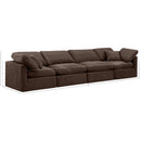 Meridian Indulge Brown Velvet Modular Sofa IMAGE 8