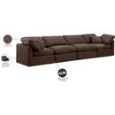 Meridian Indulge Brown Velvet Modular Sofa IMAGE 9