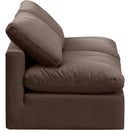  Manufacturer Color_Brown -- Indulge 70" Brown Velvet Upholstered 2 pc Armless Modular Loveseat IMAGE 5