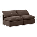 Meridian Indulge Brown Velvet Modular Sofa IMAGE 7