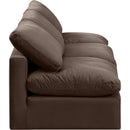  Manufacturer Color_Brown -- Indulge 105" Brown Velvet Upholstered 3 pc Armless Modular Sofa IMAGE 5