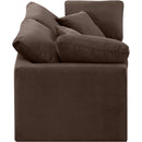  Manufacturer Color_Brown -- Indulge 70" Brown Velvet Upholstered 2 pc Modular Loveseat IMAGE 5