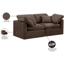 Meridian Indulge Brown Velvet Modular Sofa IMAGE 9