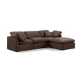  Manufacturer Color_Brown -- Indulge 105" Brown Velvet Upholstered 4 pc Modular Sectional IMAGE 1