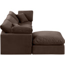  Manufacturer Color_Brown -- Indulge 105" Brown Velvet Upholstered 4 pc Modular Sectional IMAGE 5