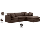  Manufacturer Color_Brown -- Indulge 105" Brown Velvet Upholstered 4 pc Modular Sectional IMAGE 9
