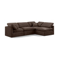  Manufacturer Color_Brown -- Indulge 105" Brown Velvet Upholstered 4 pc Modular Sectional IMAGE 1