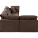  Manufacturer Color_Brown -- Indulge 105" Brown Velvet Upholstered 4 pc Modular Sectional IMAGE 5